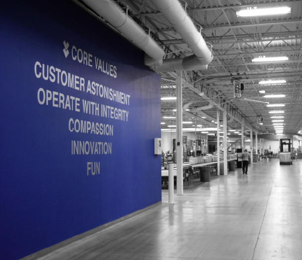 Legend Core Values Create Customer Astonishment, Operate with Integrity, Compassion, Innovation, and Fun