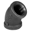 SA Siam Class 150 Malleable Black Iron 45° Elbow