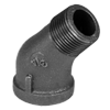 SA Siam Class 150 Malleable Black Iron 45° Street Elbow