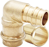 LegendPress No Lead DZR Forged Brass Cold Expansion PEX Elbow Kit with Insert Stiffener