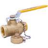 Forged Brass Full Port Ball Valve with Cap and Chain