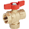 No Lead Forged Brass 3-in-1 Strainer Ball Valve