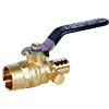 No Lead DZR Forged Brass PEX x Sweat Transition Ball Valve with Drain