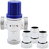 No Lead Chrome-Plated Forged Brass Potable Water Thermostatic Mixing Valve with LegendPress Connectors & Union Nuts