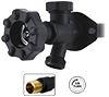 No Lead 1/4-Turn Black Anti-Siphon Frostfree Sillcock with Softouch Handle
