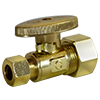 No Lead Polished Forged Brass 1/4-Turn OD x OD Straight Stop Valve