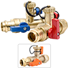 LegendPress No Lead Forged Brass Tankless Water Heater Valve Kit with Recirculation Valve